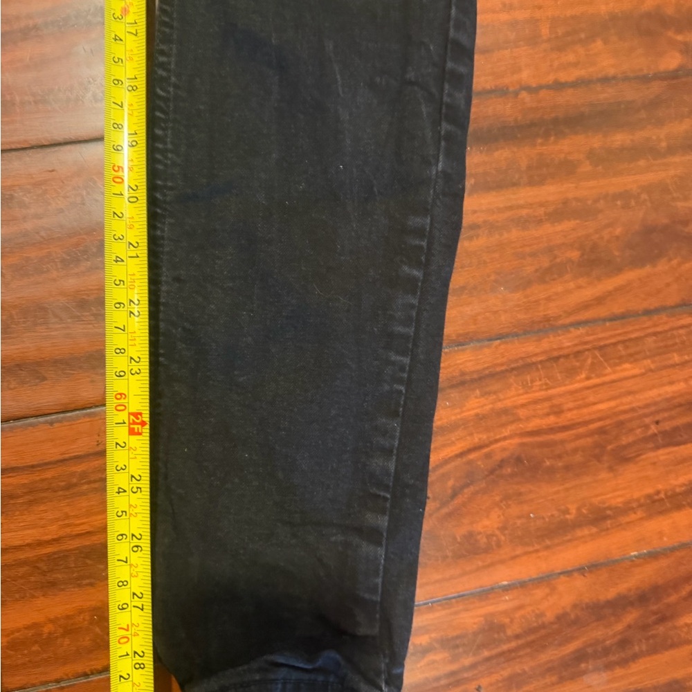 Ksubi Black Slim Straight Jeans with Red Cross-Stitch and White Pocket Graphic - Picture 9 of 12